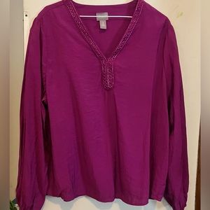 Fuschia Chico’s Plus Blouse